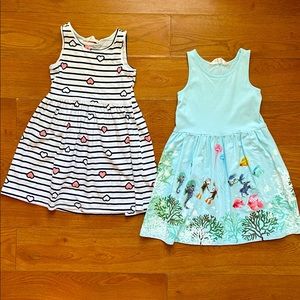 DRESS BUNDLE - Two Girls H&M Tank Top Dresses - Size 4T-6T - Never Worn
